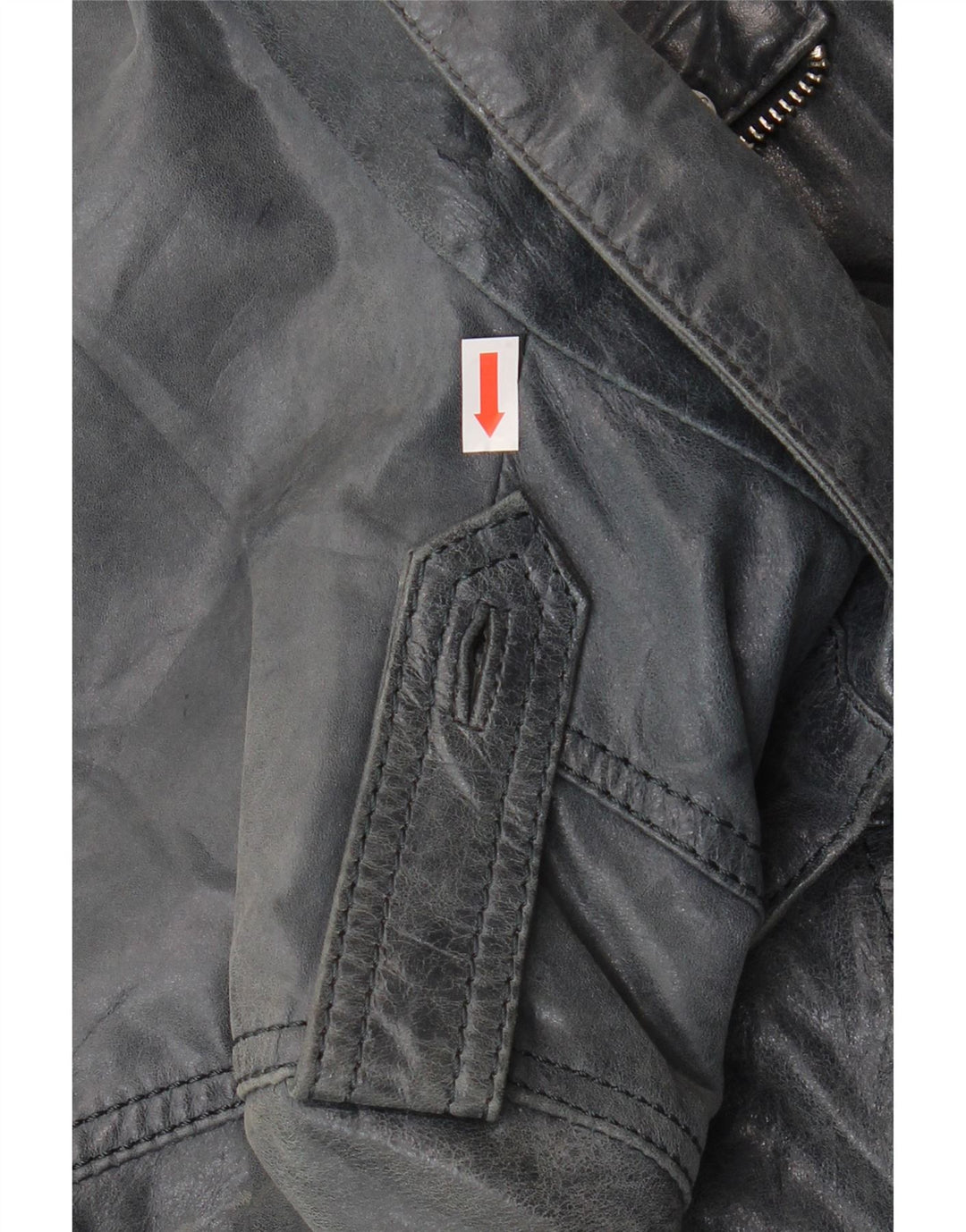 Vintage ženska bomber kožna jakna IT 46 velika tamnoplava koža