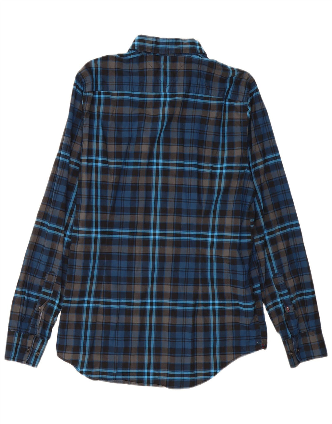 TOMMY HILFIGER Muška pripijena košulja, veliki tamnoplavi karirani pamuk