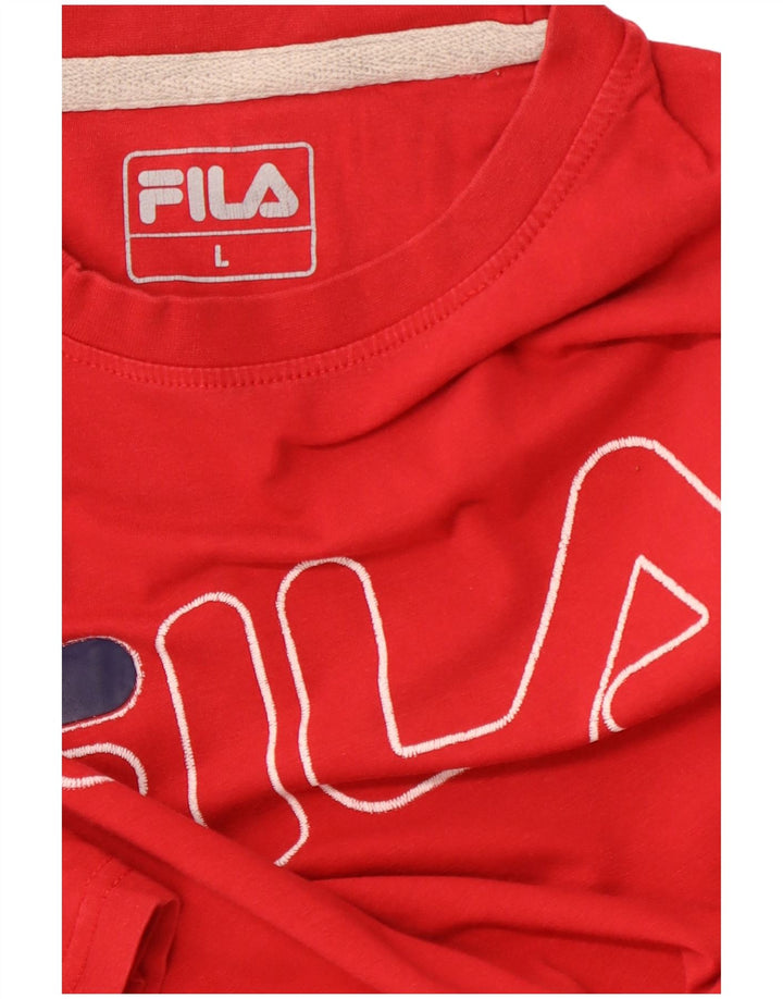 FILA Muška velika crvena majica s grafičkim motivima