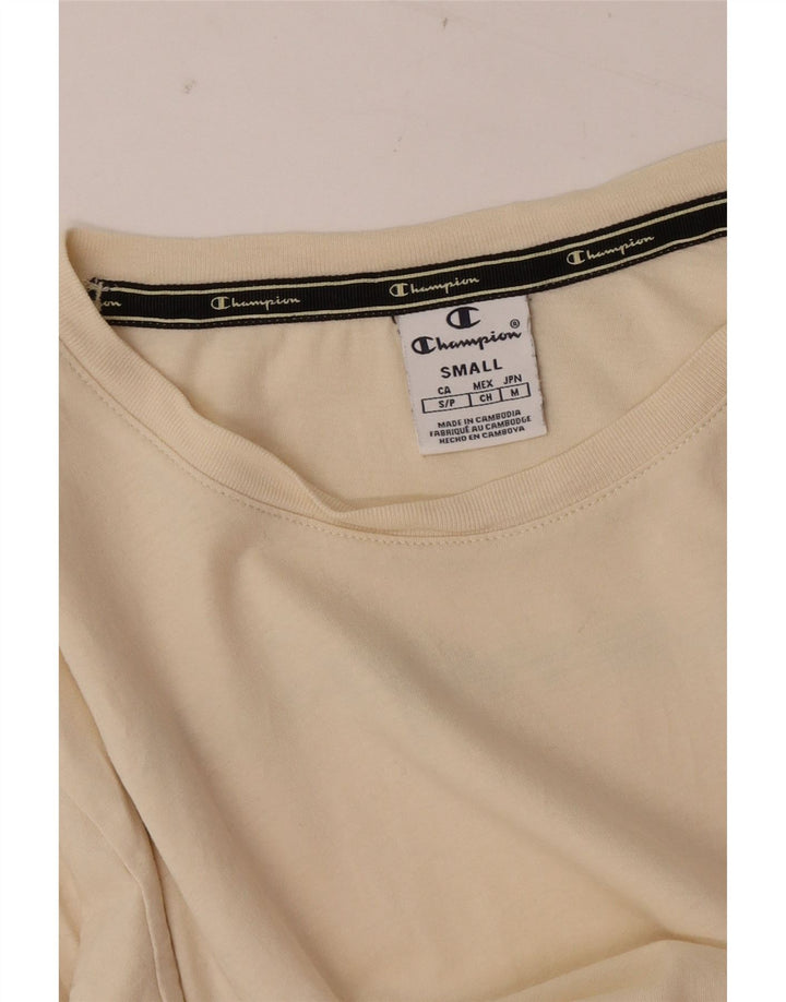 Ženska majica s grafičkim motivima Champion dugih rukava UK 10 Small Off White