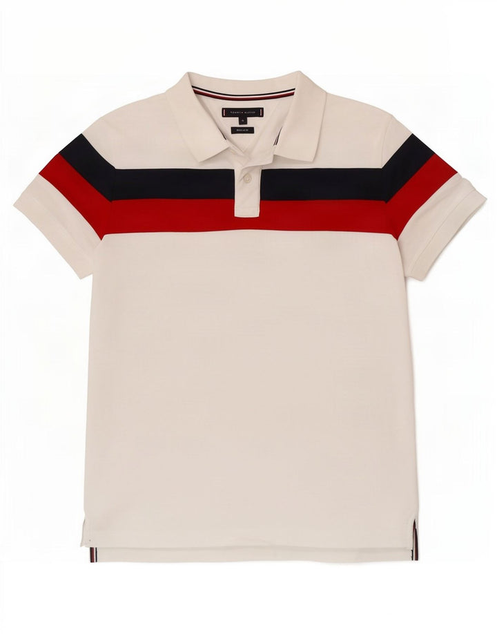 Tommy Hilfiger muška polo majica standardnog kroja srednje bijele boje, pamuk