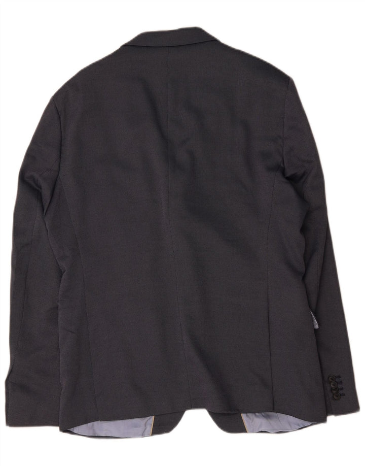 Zara muška jakna sa 2 gumba EU 54 XL tamnoplavi poliester