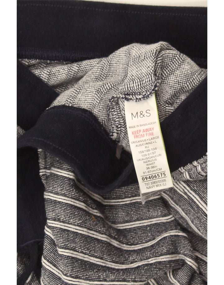 Marks & Spencer muške ležerne kratke hlače velike pamučne tamnoplave pruge
