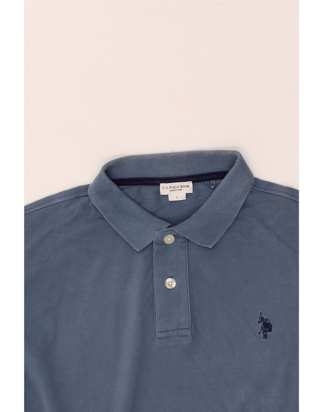 U.S. POLO ASSN. Mens Polo Shirt Large Blue Vintage U.S. Polo Assn. and Second-Hand U.S. Polo Assn. from Messina Hembry 