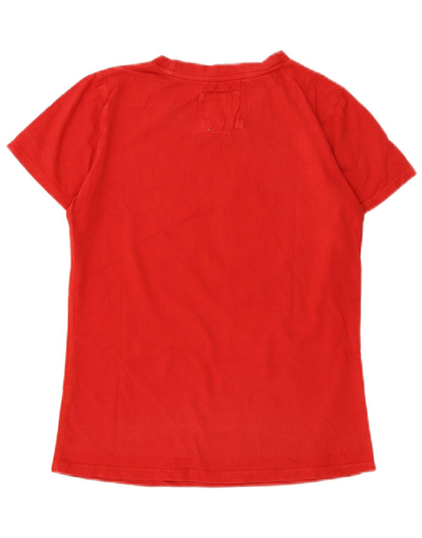 Abercrombie & Fitch Ženska grafička majica kratkih rukava UK 12 Srednje crvena pamuk