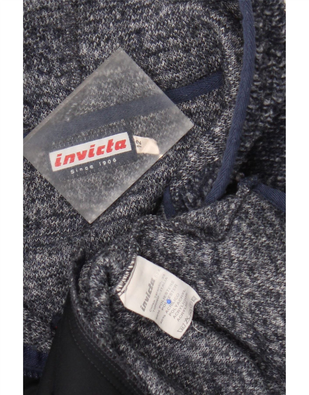 Invicta Ženski pulover s kapuljačom na patentni zatvarač UK 12 Medium tamnoplavi pjegavi poliester