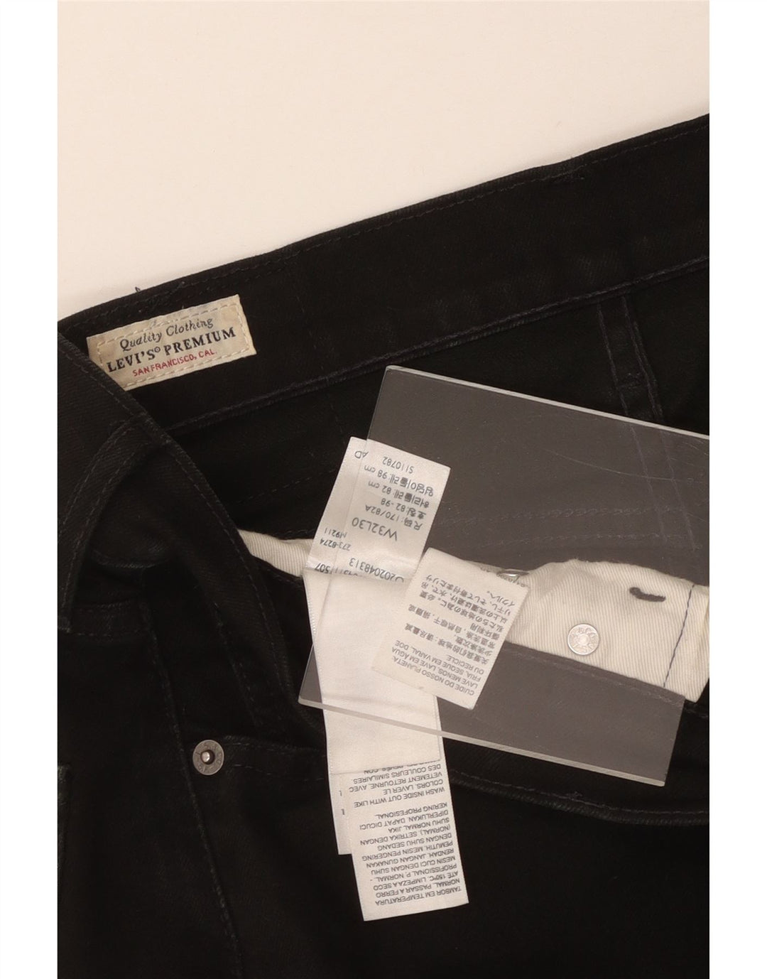 Muške uske traperice Levi's W32 L30 crni pamuk