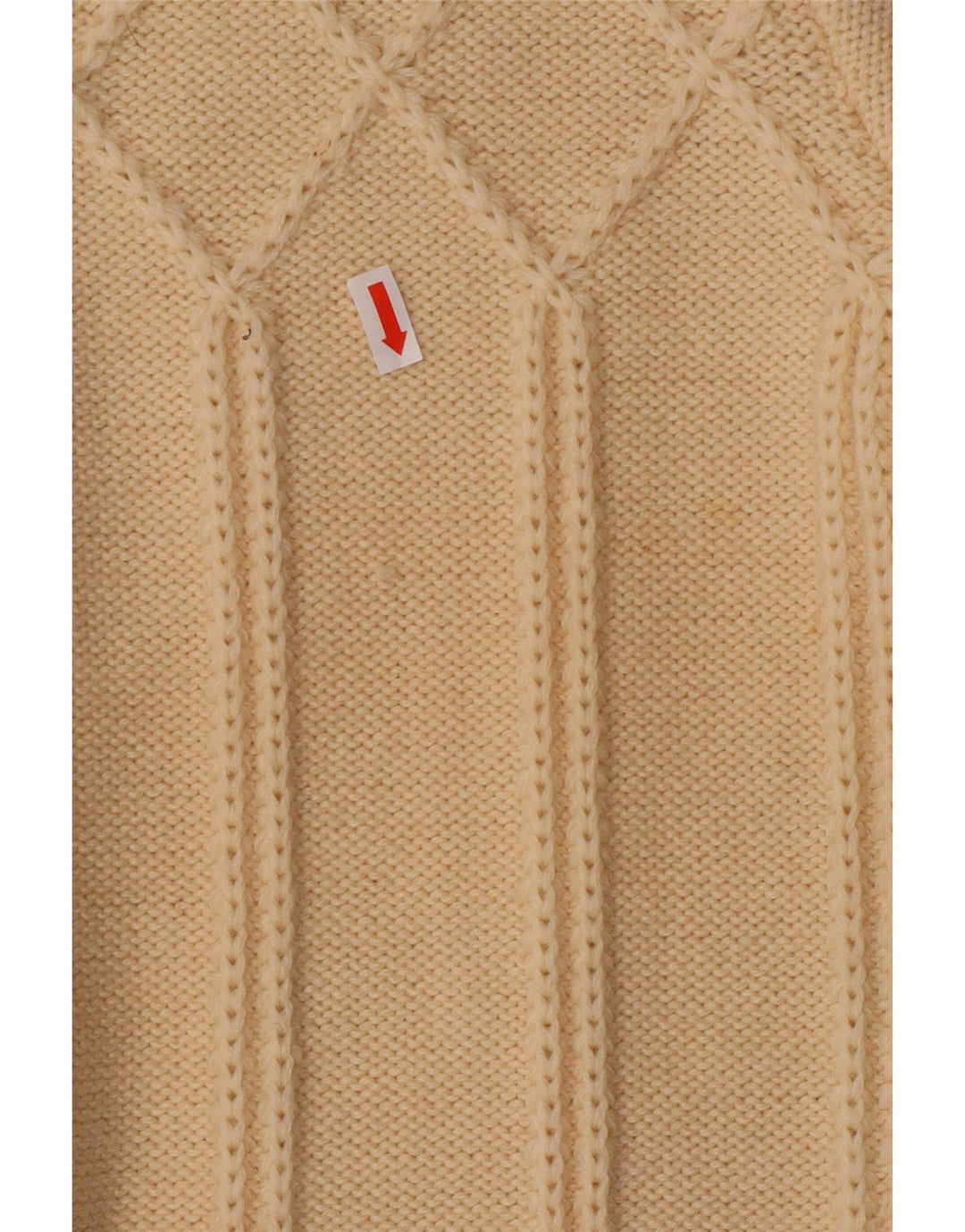 Vintage ženski kardigan džemper UK 12 srednje bijele vune