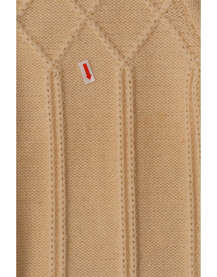 Vintage ženski kardigan džemper UK 12 srednje bijele vune