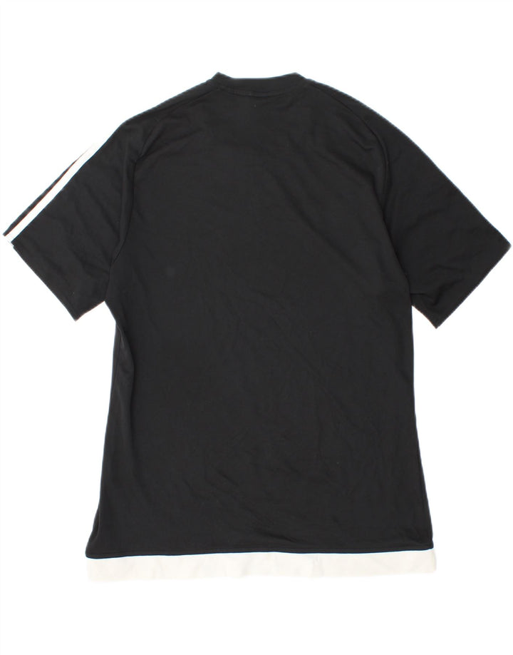 ADIDAS Womens Climalite T-Shirt Top UK 14 Medium Black Polyester