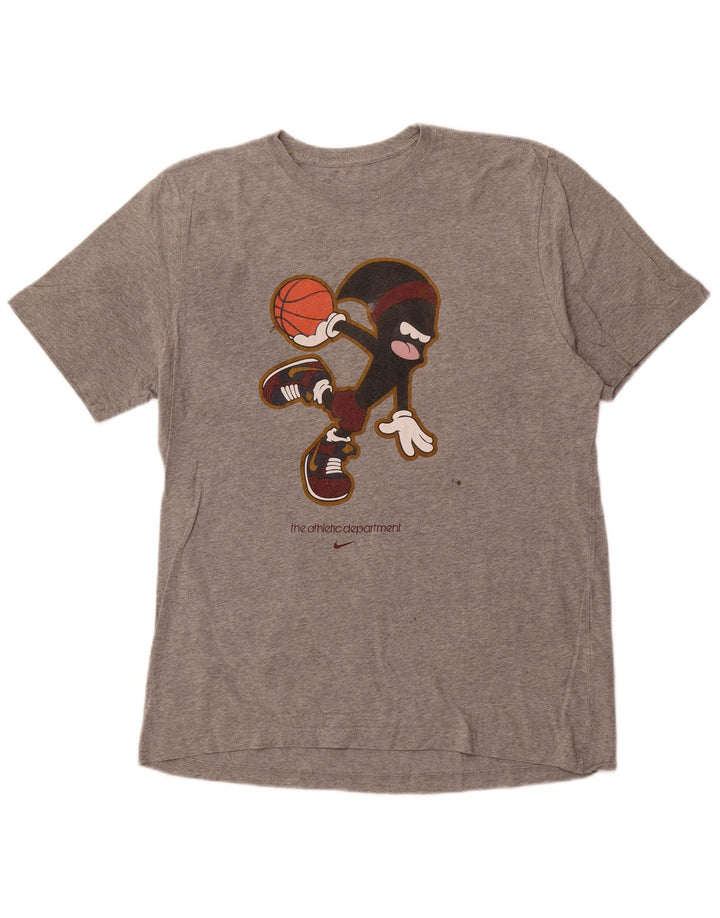 NIKE muška majica kratkih rukava standardnog kroja XL, sivi pamuk