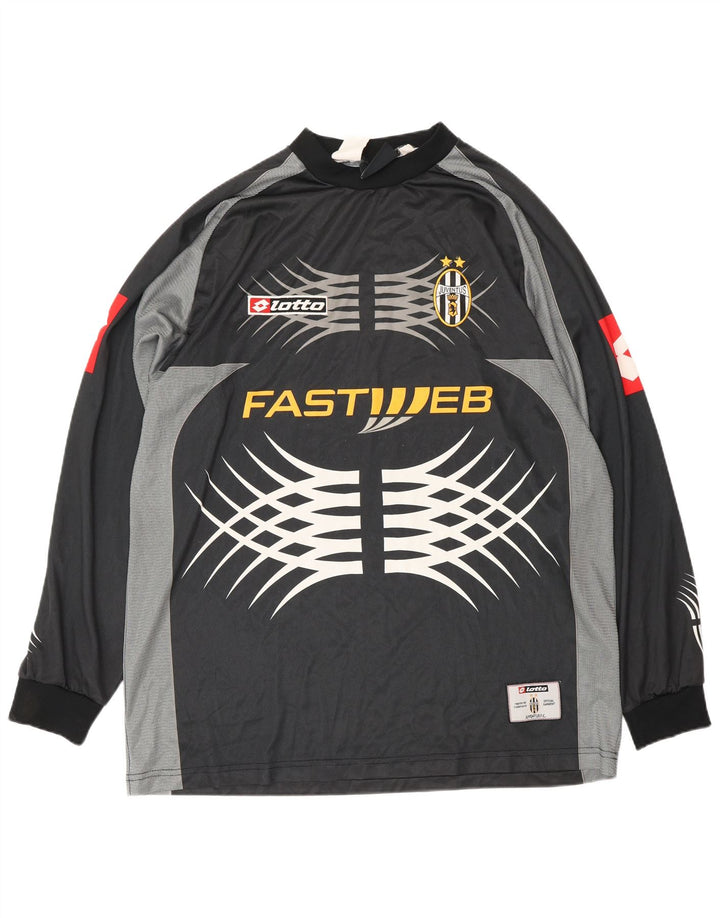LOTTO Muški Juventus 2001-2002 Home Graphic Jersey Top Veliki crni sportski