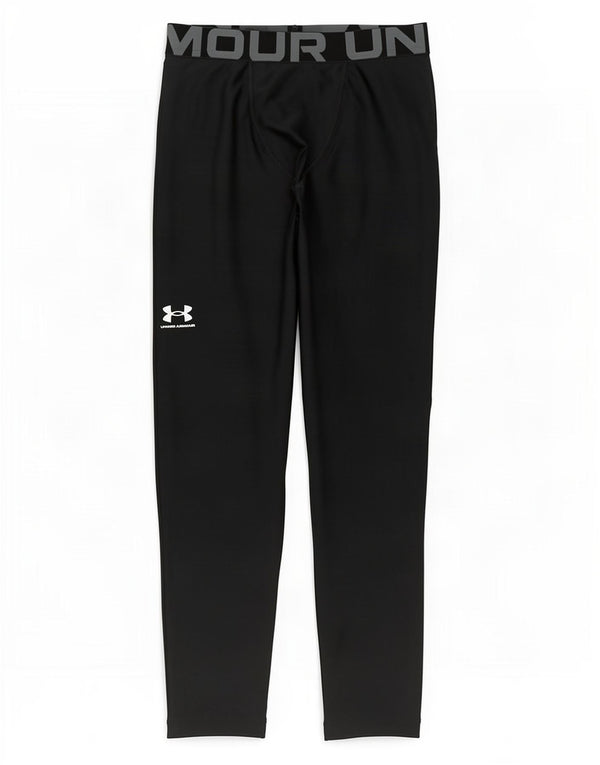 Under Armour Boys Heat Gear Graphic Leggings 11-12 Years Large Black