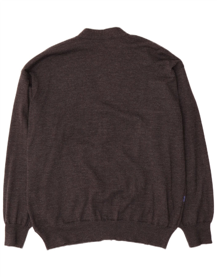 DALMINE Muški kardigan džemper IT 54 XL sivi argyle/dijamantna vuna