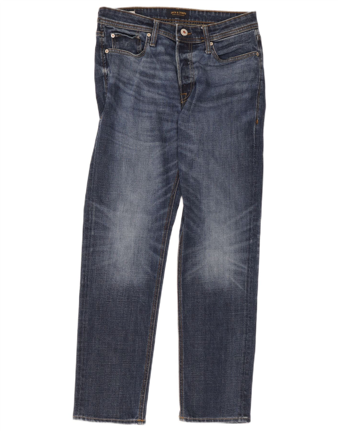Jack & Jones muške ravne traperice W30 L32 plavi pamuk
