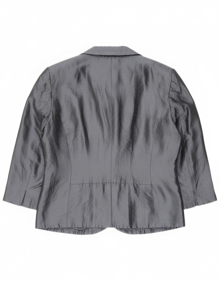 Blunauta ženski kratki sako sa 6 gumba IT 42 Srednje siva svila