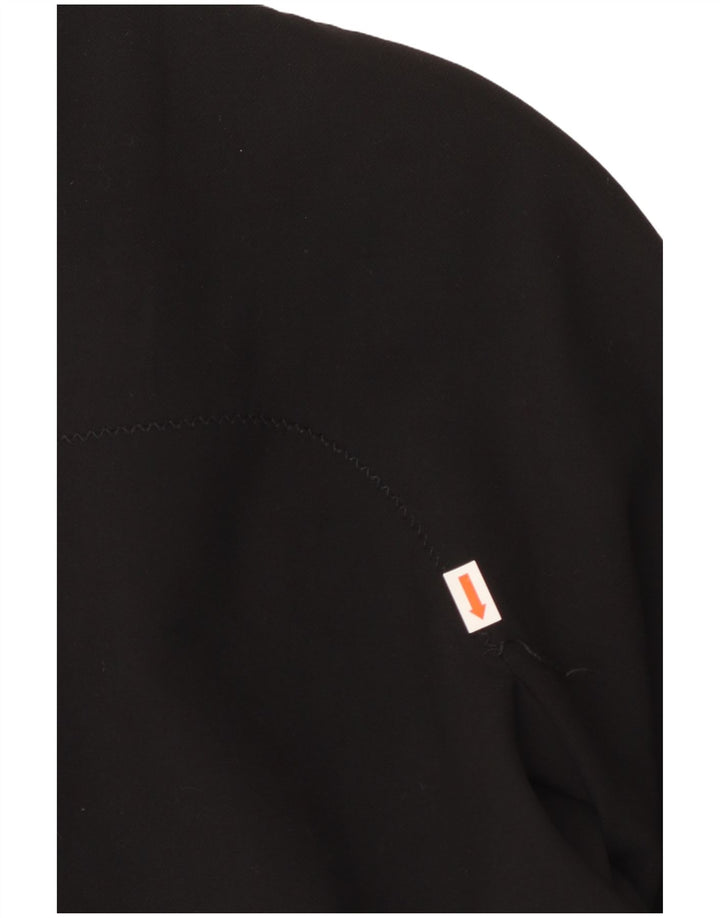 VINTAGE Ženska jakna jakna UK 10 Mali crni poliester