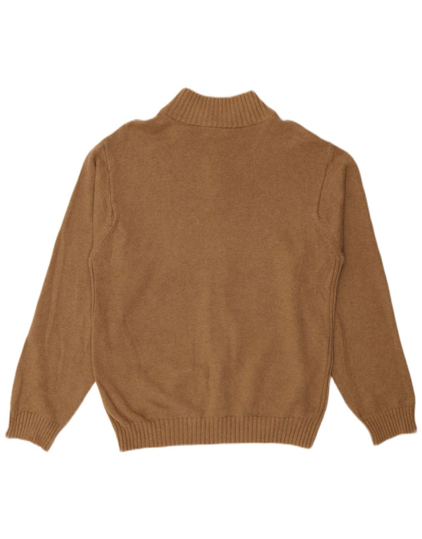 Izod muški pulover s izrezom i patentnim zatvaračem XL, bež pamuk