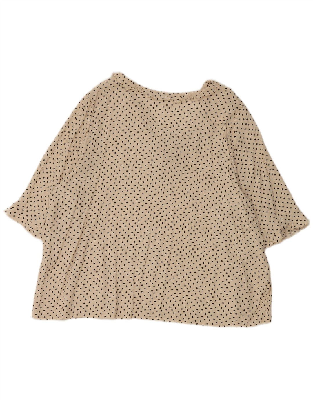 Marks & Spencer Ženski gornji dio bluze s volanima UK 18 XL Off bijeli točkica