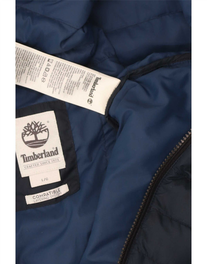 Timberland muška podstavljena jakna UK 40 velika tamnoplava poliester