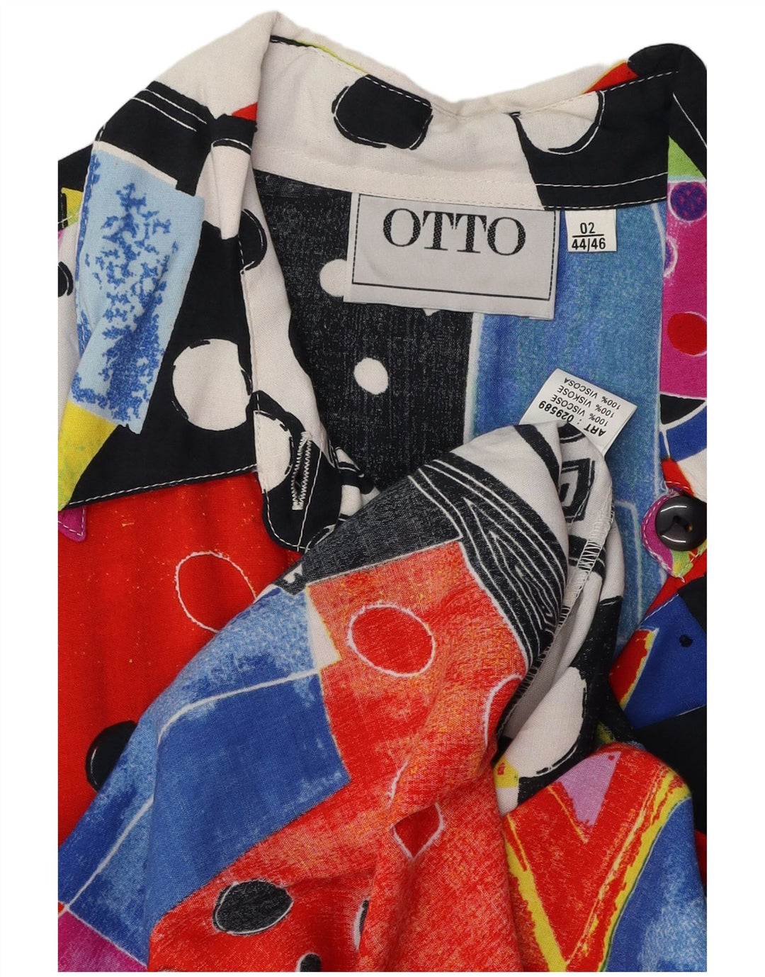 VINTAGE Ženska košulja bluza EU 44/46 XL Višebojna patchwork viskoza