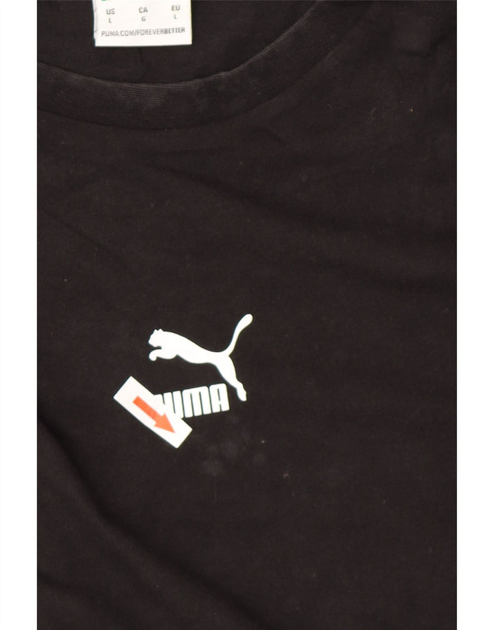 Puma muška majica s grafičkim motivima, veliki crni pamuk