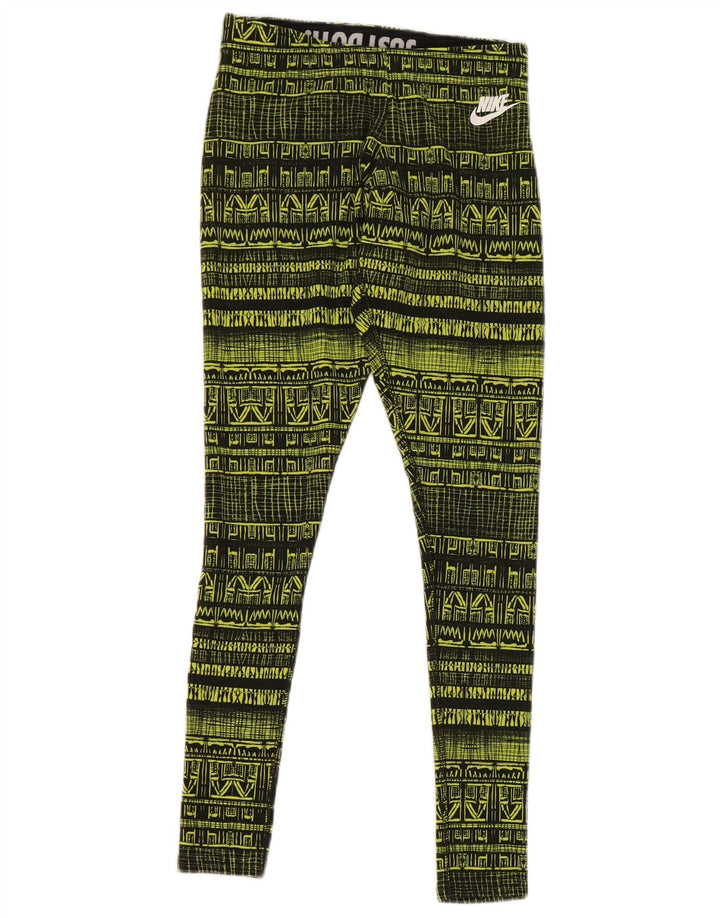 Nike ženske tajice s apstraktnim uzorkom UK 6 XS, žuti pamuk