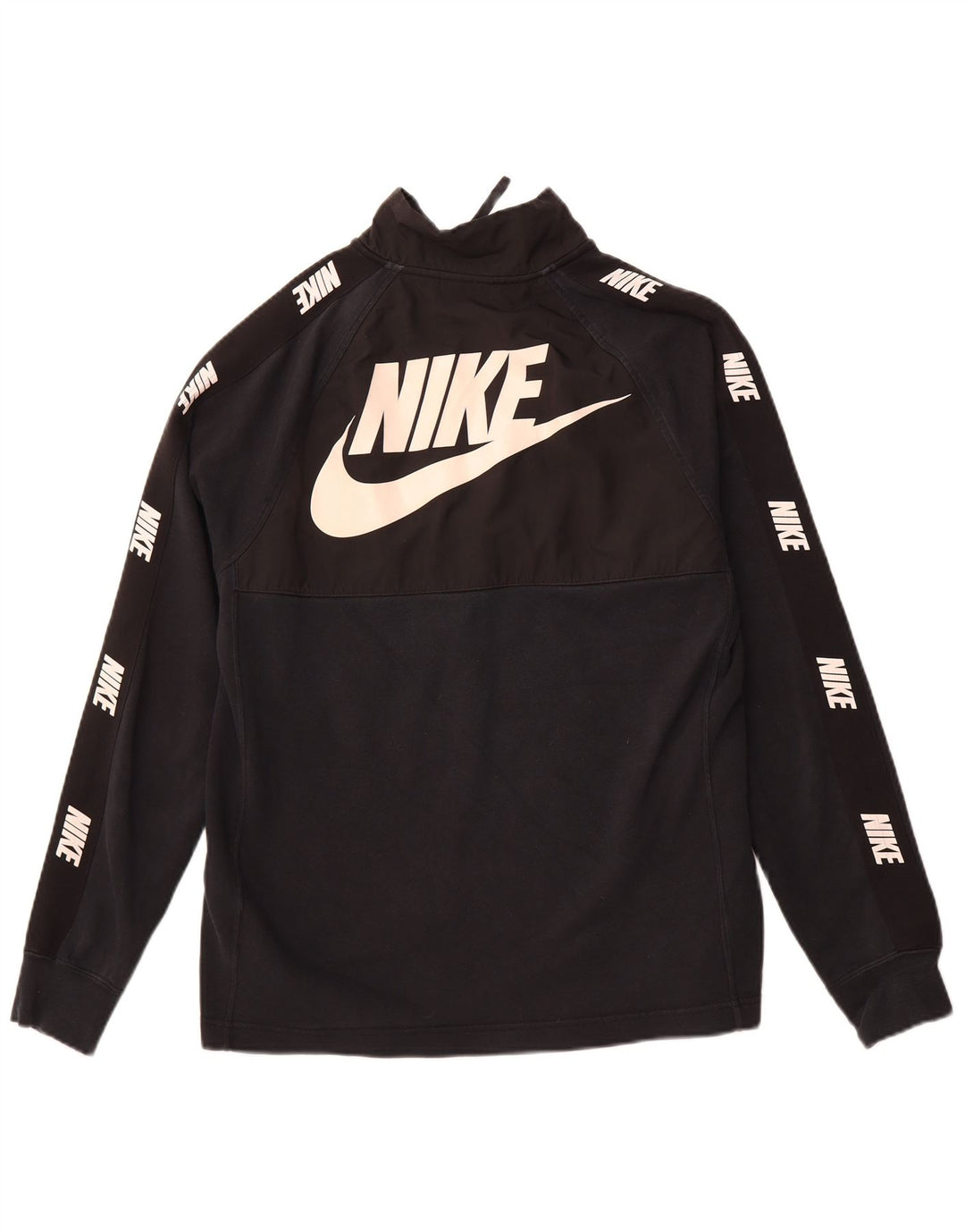 NIKE Muška majica s kratkim izrezom s grafičkim zatvaračem, mali crni pamuk