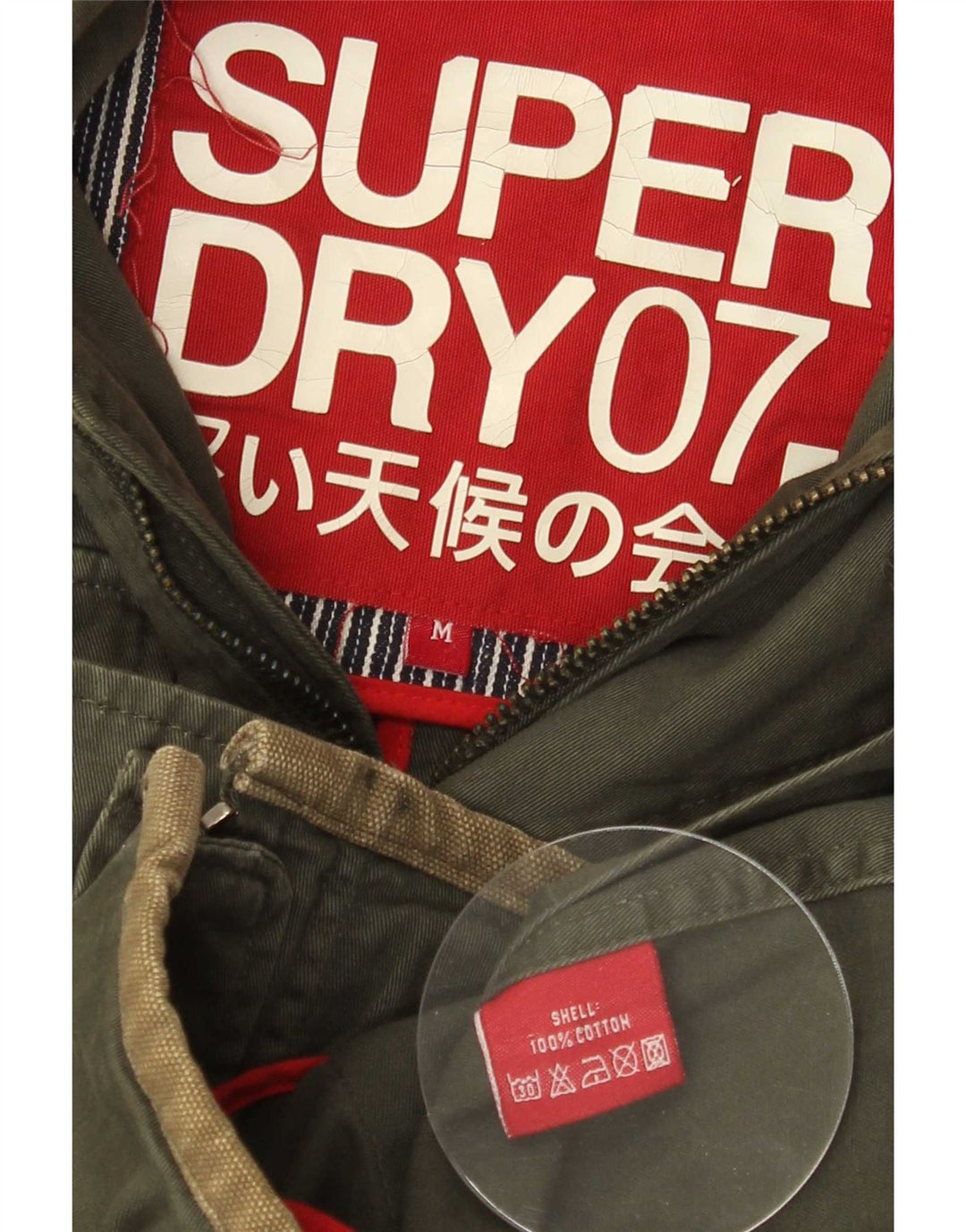 Superdry muška grafička pomoćna jakna UK 38, srednji kaki pamuk