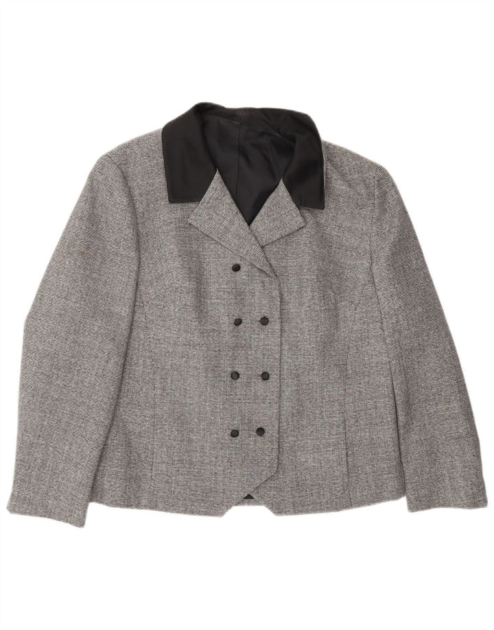 Erle ZF ženski sako s dvostrukim kopčanjem UK 16 Large Gray Houndstooth