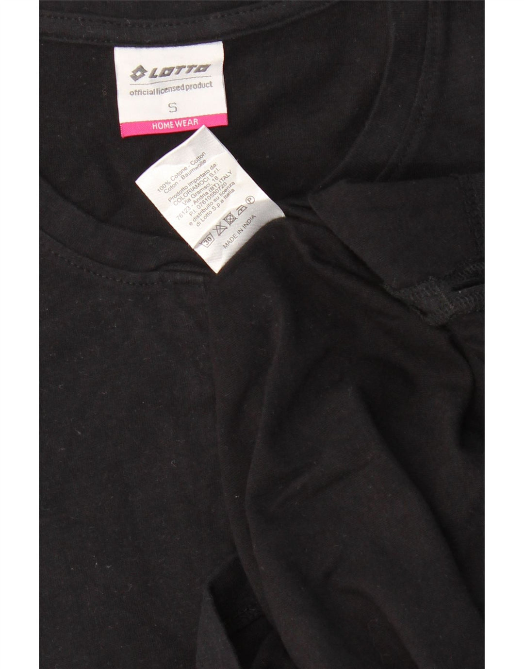 Lotto ženska majica dugih rukava UK 10 Mala crna pamuk