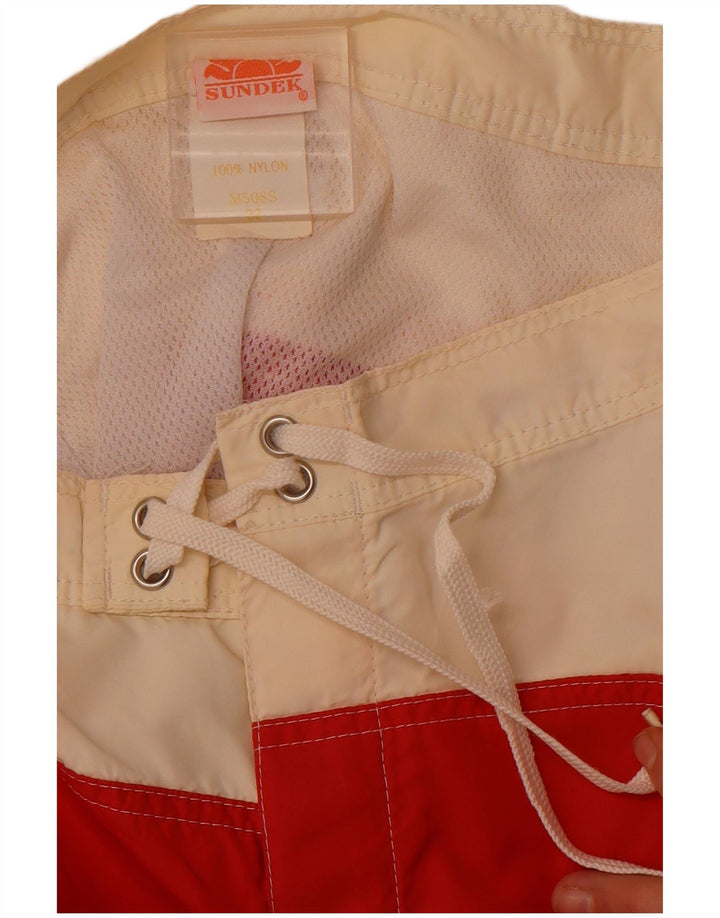 SUNDEK muške kratke hlače za kupanje srednje crvene boje od najlona