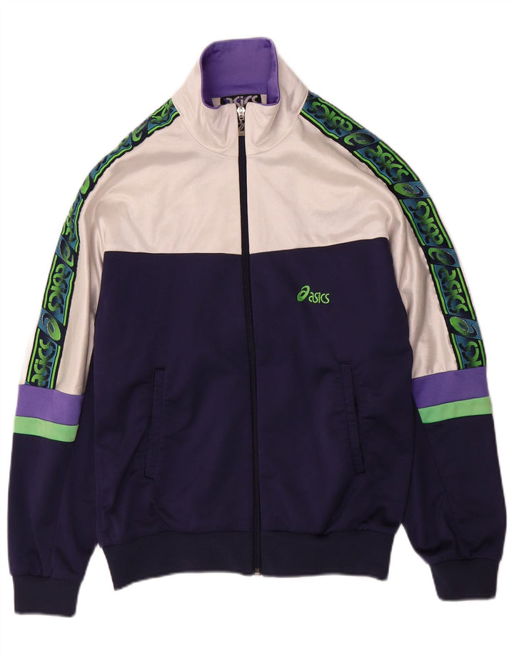 Asics ženska puna trenirka IT 46 Large Navy Blue Colourblock Poliamid