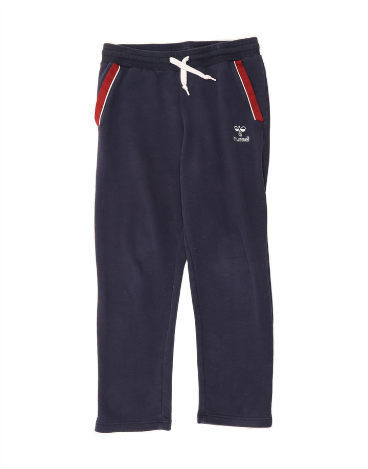 HUMMEL Mens Graphic Tracksuit Trousers Small  Navy Blue Cotton Vintage Hummel and Second-Hand Hummel from Messina Hembry 
