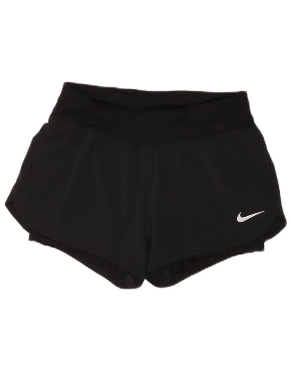 Nike Ženske Dri Fit Sportske kratke hlače UK 12 Medium tamnoplavi poliester