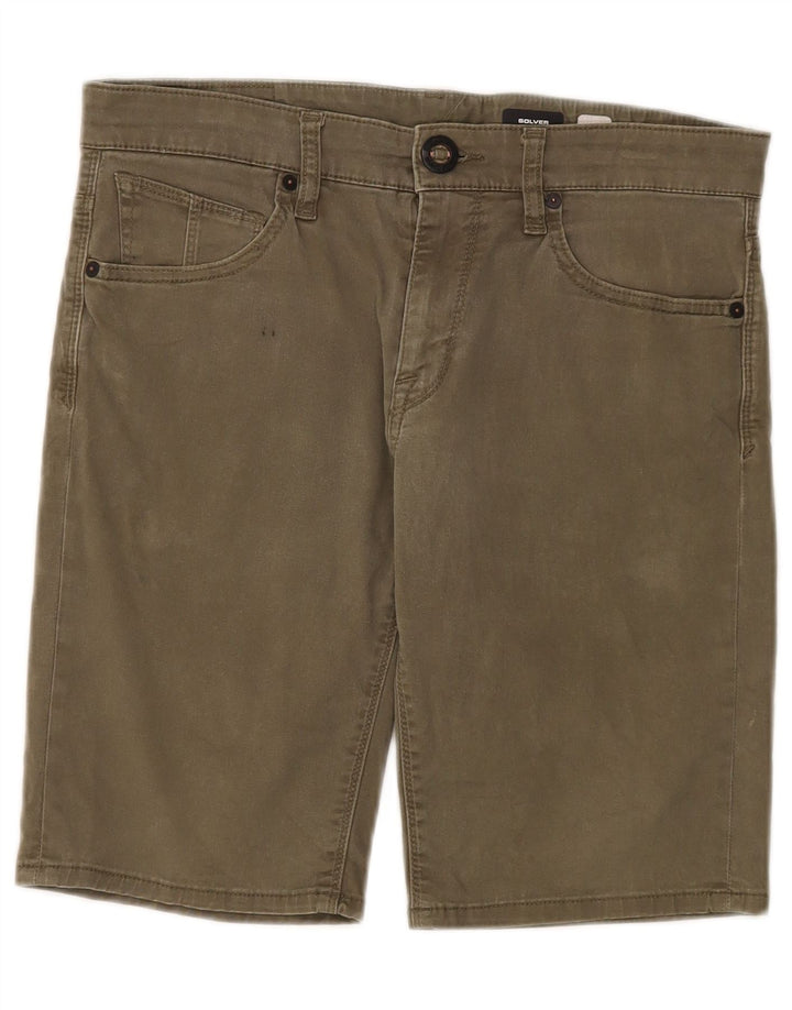 Volcom muške kratke traper hlače Solver W30, srednji kaki pamuk