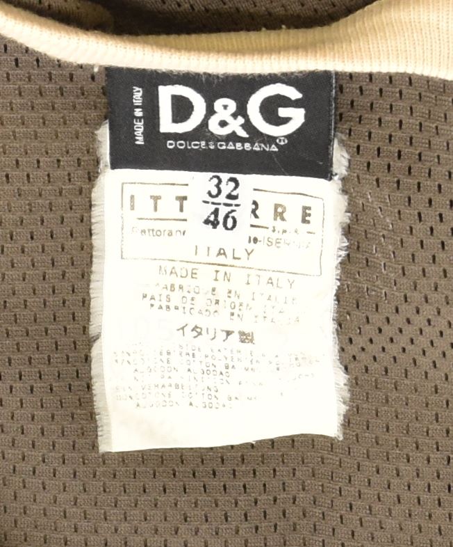 DOLCE & GABBANA Ženski uski prsluk IT 46 veliki kaki poliester