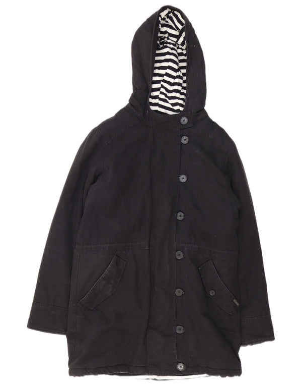 Billabong ženska parka jakna s kapuljačom UK 14 srednje crni pamuk