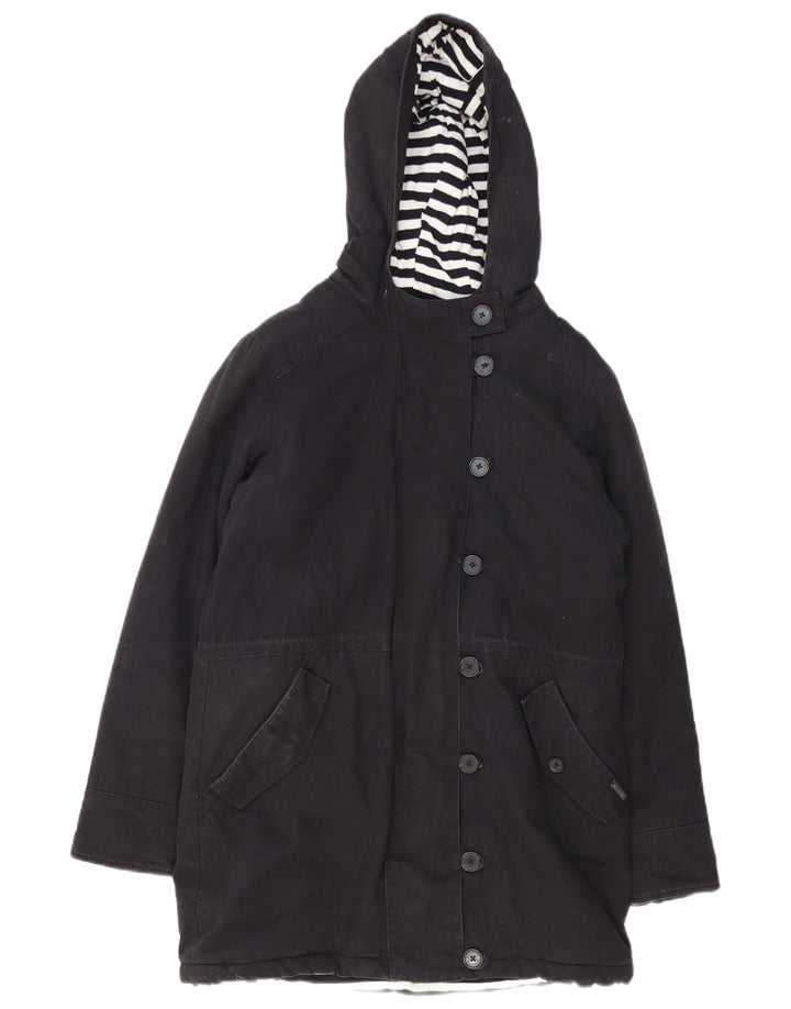 Billabong ženska parka jakna s kapuljačom UK 14 srednje crni pamuk