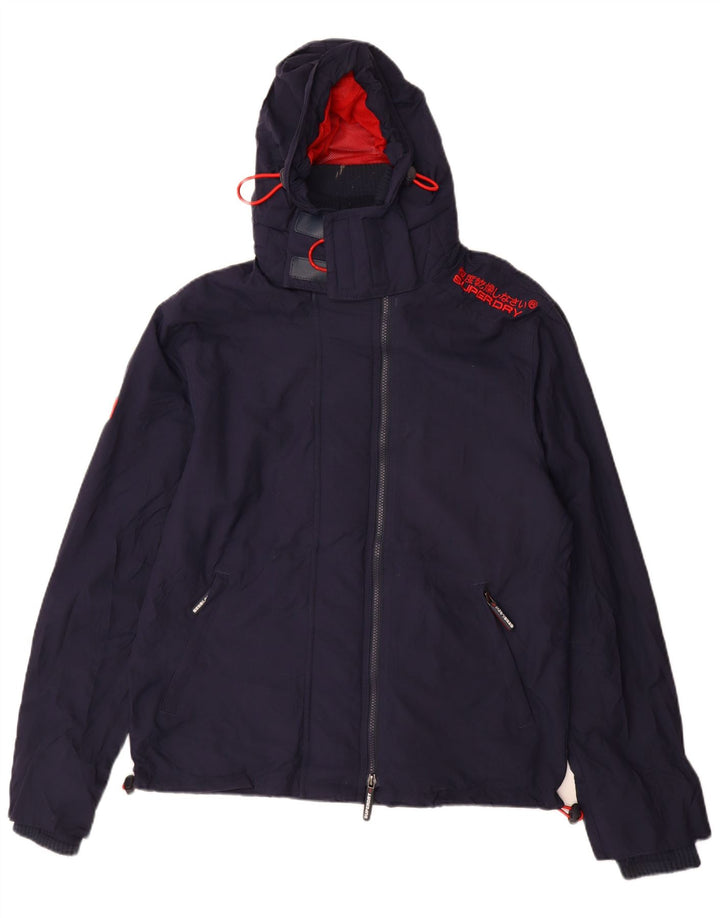 SUPERDRY muška vjetrovka s kapuljačom UK 40 velika tamnoplava