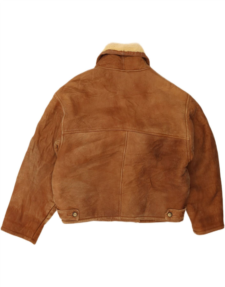 Vintage muška jakna s dvostrukim kopčanjem, UK 20 2XL, smeđa šiljata jakna