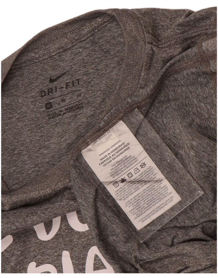 NIKE majica kratkih rukava za djevojčice 13-14 godina XL sivi flekasti poliester