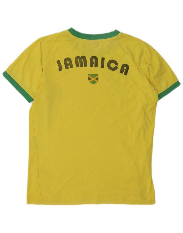 Puma Mens Jamaica Graphic T-Shirt Top Small Yellow Sports