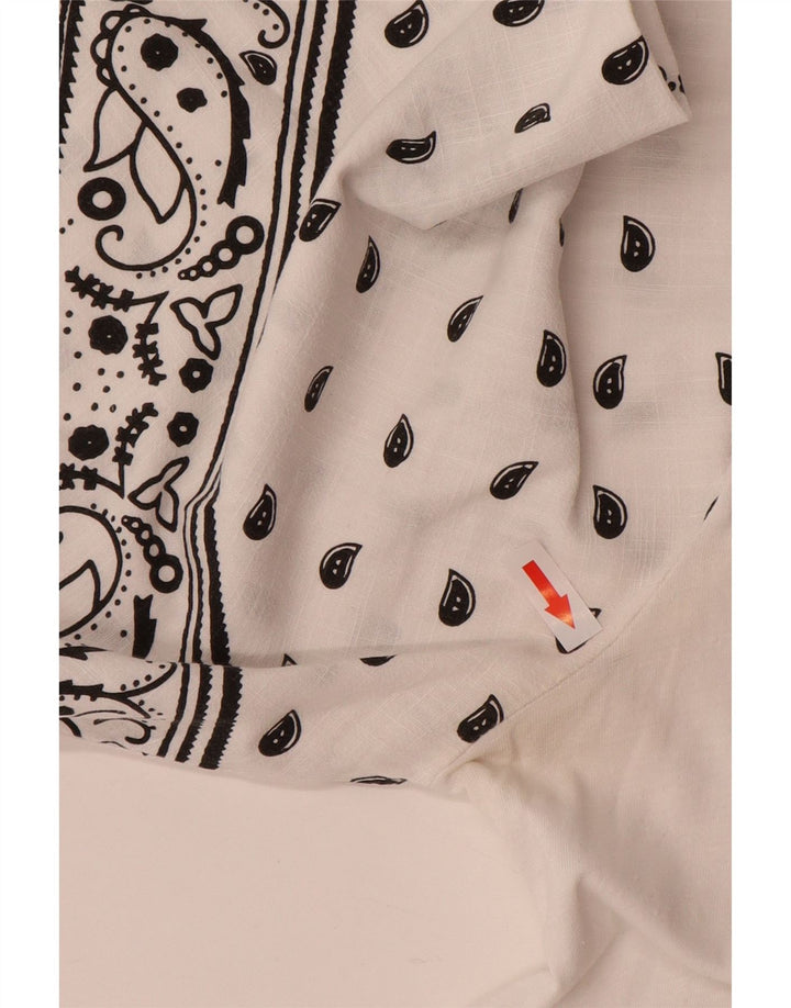 ZARA gornji dio ženske bluze UK 14 Srednje bijeli paisley