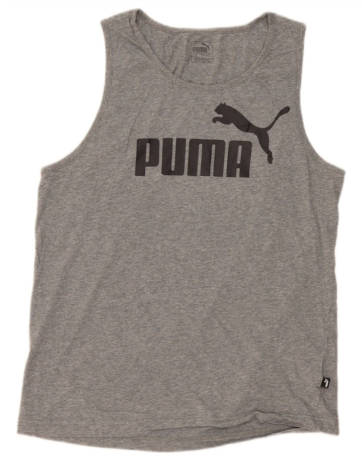 Puma muški grafički prsluk veliki sivi pamuk