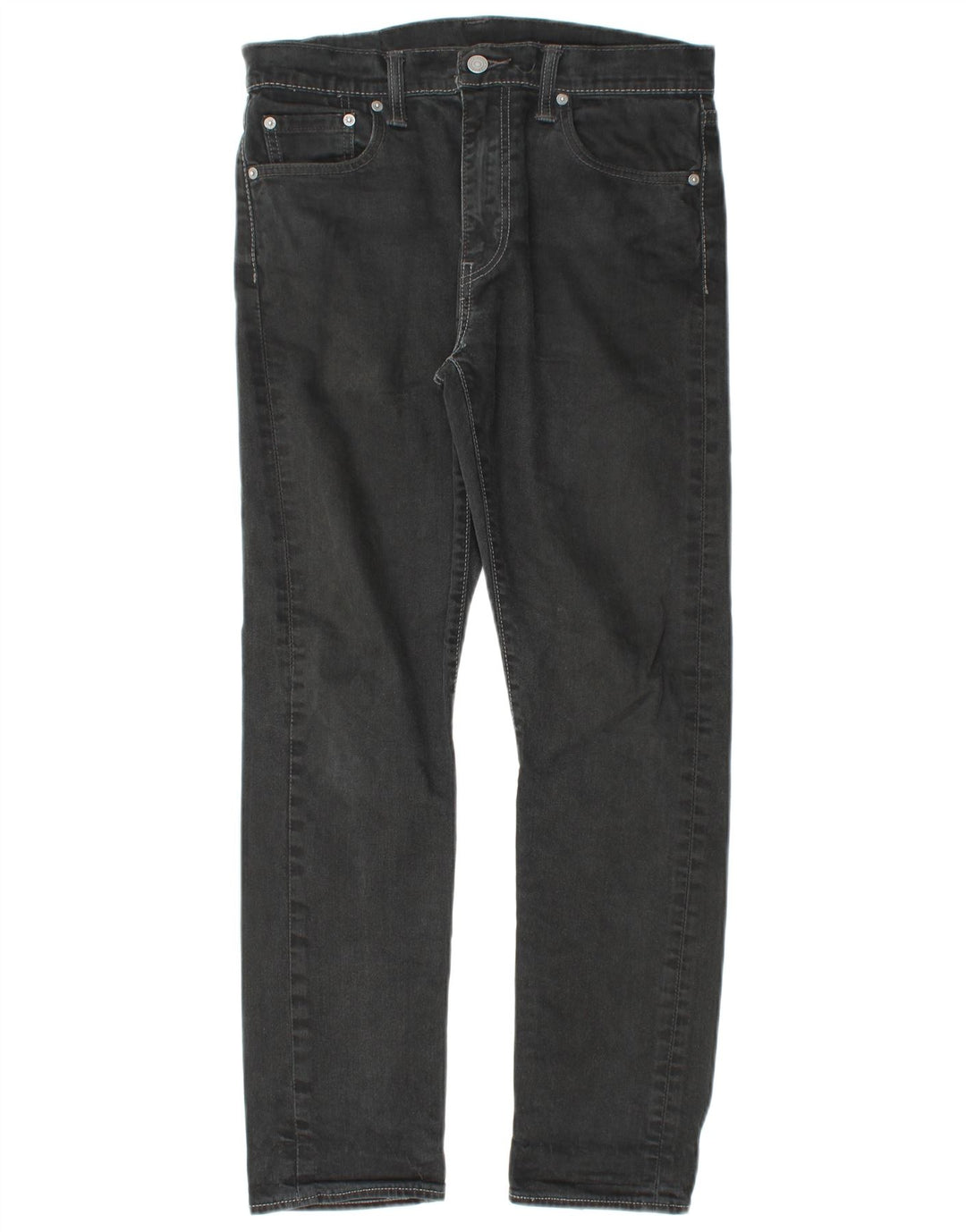LEVI'S muške 522 ravne traperice W30 L28 crni pamuk