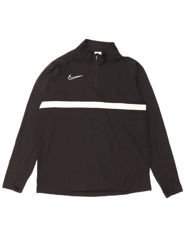 Nike Dri Fit majica s izrezom i velikim gornjim dijelom trenirke u crnoj boji