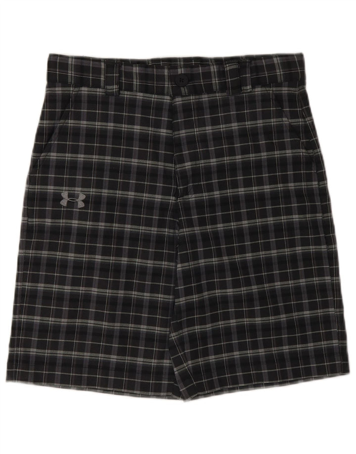 UNDER ARMOUR Dječje Chino kratke hlače 11-12 godina Large W26 sivi karirani poliester