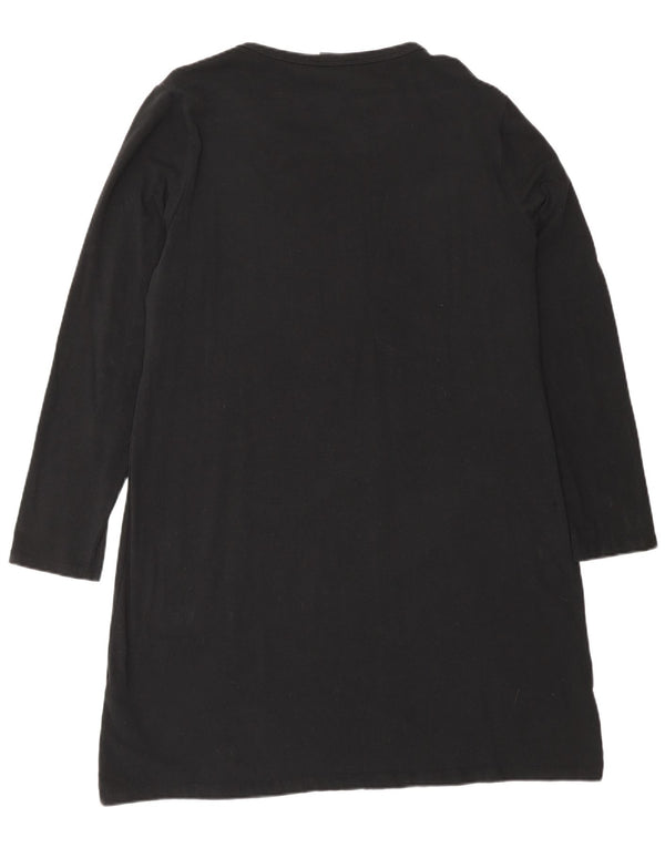 Dkny ženska grafička majica dugih rukava UK 18 XL crni pamuk
