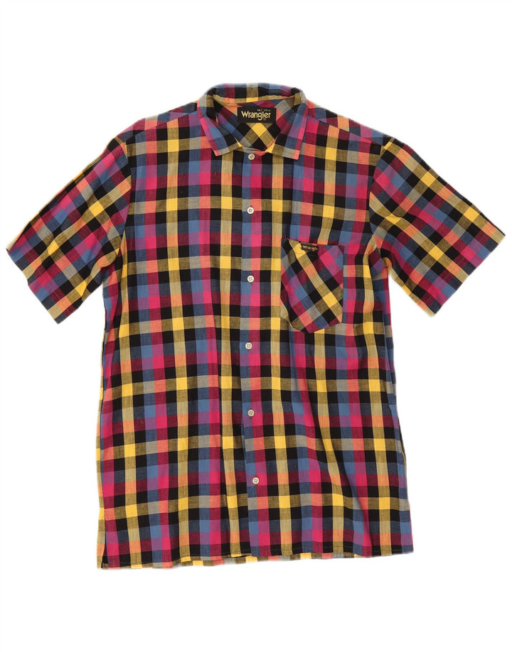 Wrangler muška košulja kratkih rukava veličina 37 14 1/2 mala raznobojna gingham